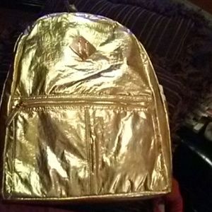 Backpack . Soft buttery gold